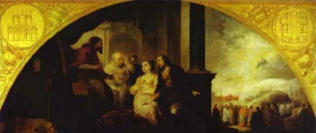 MURILLO, Bartolome Esteban Patrician John Reveals his Dream to Pope Liberius Sweden oil painting art